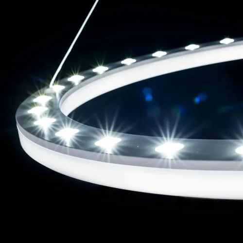 Светильник подвесной LED с пультом Электрон CL710B64S Citilux белый 1 лампа, основание белое в стиле современный хай-тек с пультом кольца фото 2